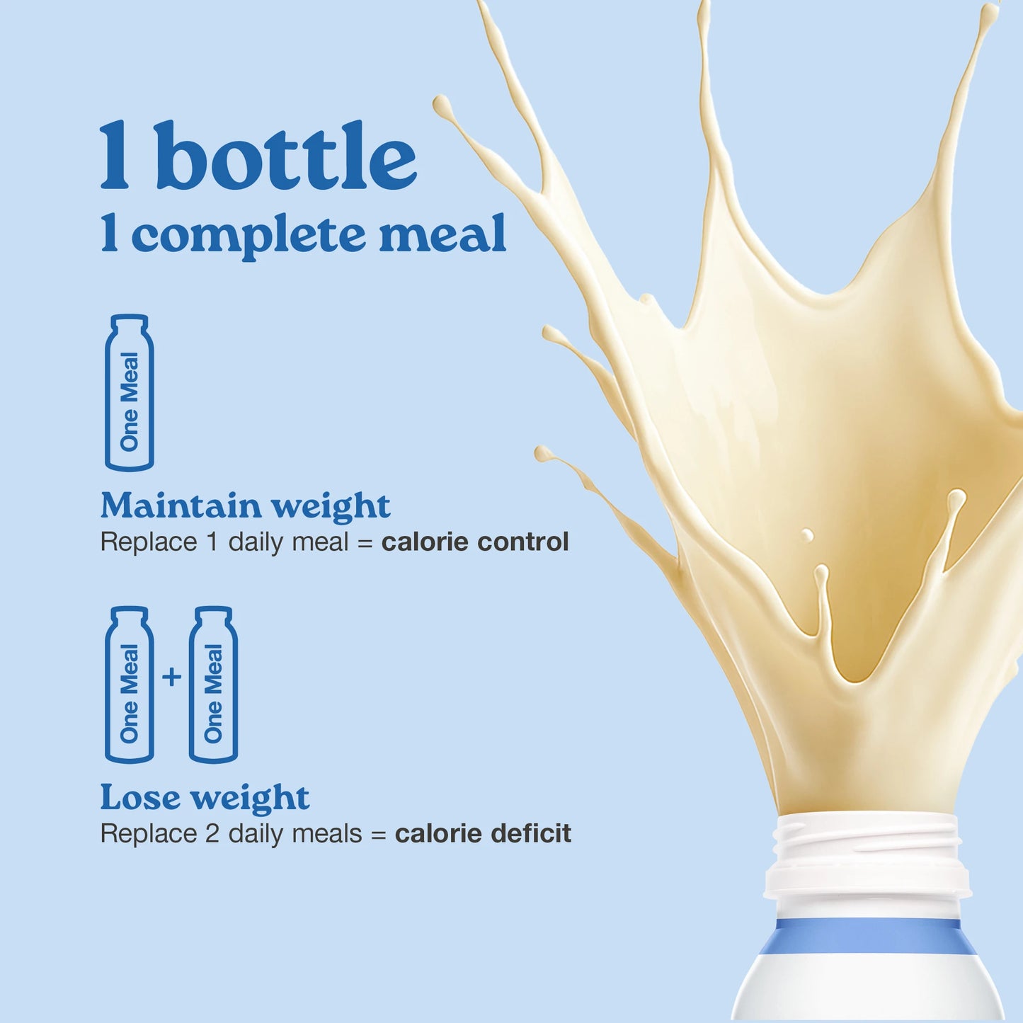 Hand holding Nupo One Meal RTD Vanilla ready to drink shake