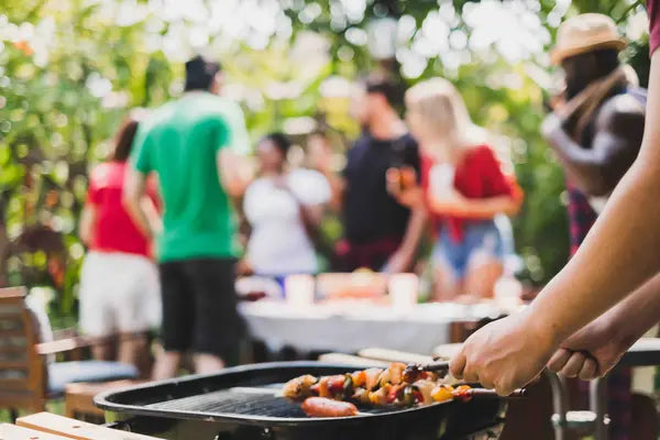 friends having bbq