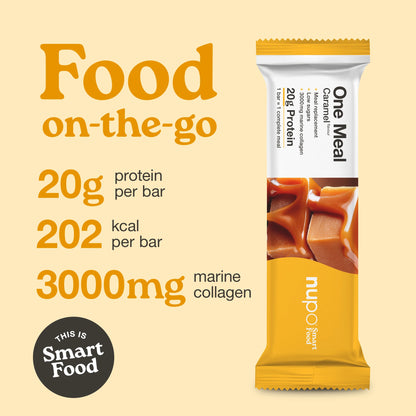 Nupo One Meal Bar Caramel nutrition facts vitamins minerals
