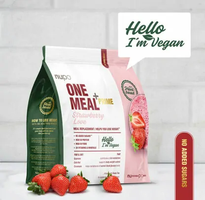 Nupo One Meal +Prime Vegan - Jahoda 360g